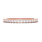 Rings 6 / Rose Gold / 14K 14K & 18K Gold Mini Round Diamond Eternity Ring, Lab Grown