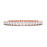 Rings 6 / Rose Gold / 14K 14K & 18K Gold Mini Round Diamond Eternity Ring, Lab Grown