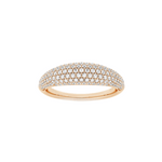 Rings 6 / Rose Gold 14K Gold Small Micro-Pave Diamond Dome Ring