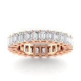 Rings 6 / Rose Gold / 3.9 ct 14K Gold Emerald Cut Diamond Eternity Ring Lab Grown