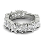 Rings 6 / White Gold / 14K 14K & 18K Gold and Multi-Shape Diamond Eternity Band Lab Grown