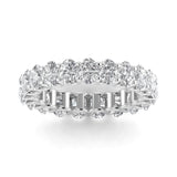 Rings 6 / White Gold / 2.3 ct 14K Gold Oval Diamond Eternity Band, Lab Grown