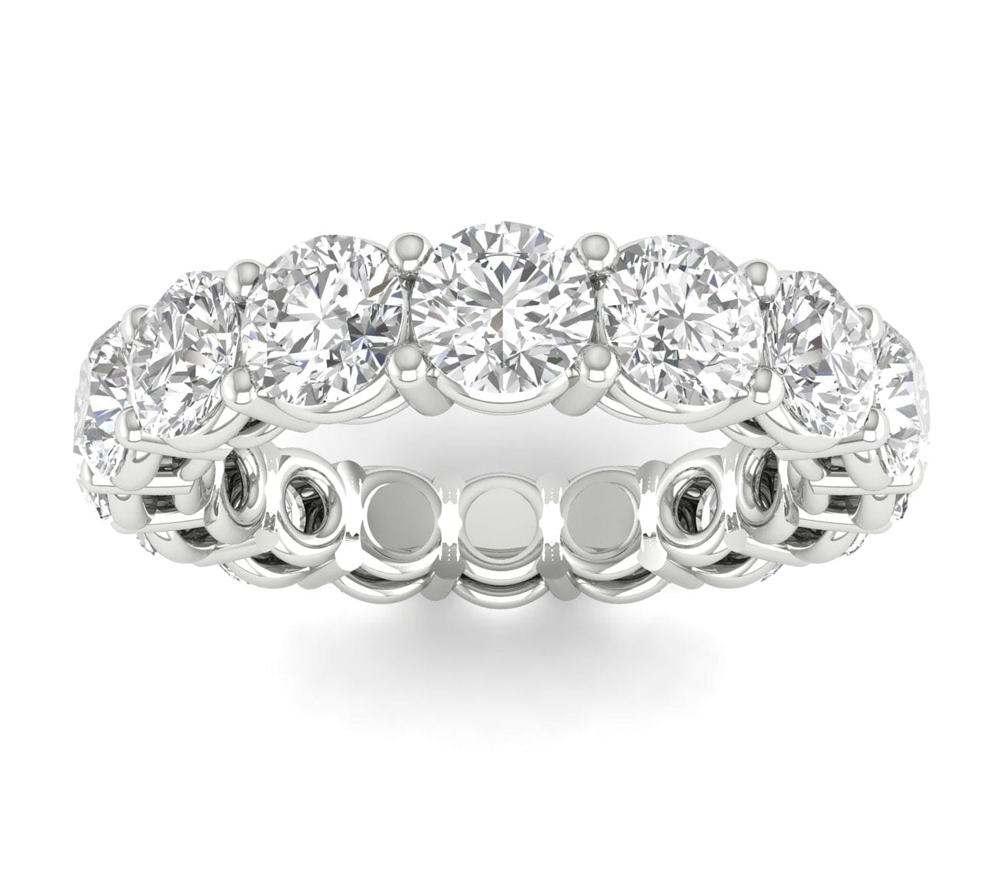 Rings 6 / White Gold / 2.98 ct 14K Gold Round Diamond Eternity Band Lab Grown