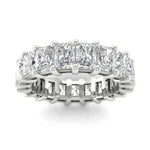 Rings 6 / White Gold / 4.9 ct 18K Gold Princess Cut Diamond Eternity Ring Lab Grown