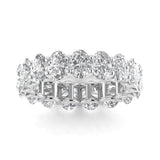 Rings 6 / White Gold / 5.04 ct 18K Gold and Oval Diamond Eternity Band, Lab Grown