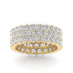 Rings 6 / Yellow Gold / 14K 14K & 18K Gold Band of Diamond Eternity Ring, Lab Grown 8.1 ct