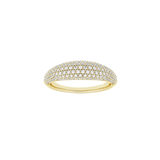 Rings 6 / Yellow Gold 14K Gold Small Micro-Pave Diamond Dome Ring