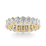 Rings 6 / Yellow Gold / 3.61 ct 18K Gold and Oval Diamond Eternity Band, Lab Grown