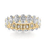 Rings 6 / Yellow Gold / 5.04 ct 14K Gold Oval Diamond Eternity Band, Lab Grown