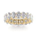 Rings 6 / Yellow Gold / 5.04 ct 18K Gold and Oval Diamond Eternity Band, Lab Grown