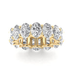 Rings 6 / Yellow Gold / 9.80 ct 18K Gold and Oval Diamond Eternity Band, Lab Grown