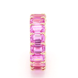 Rings 6 / Yellow Gold Pink Sapphire Eternity Ring, 3/4