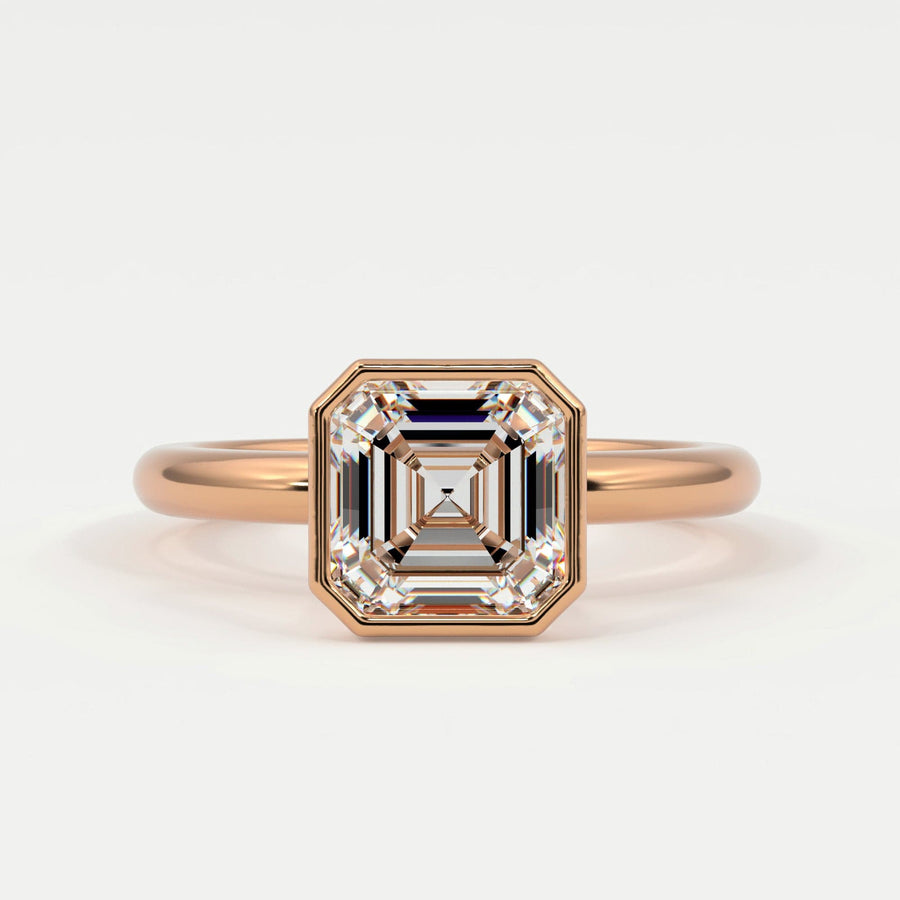 Rings Ascher Cut Diamond Engagement Rings, Lab Grown
