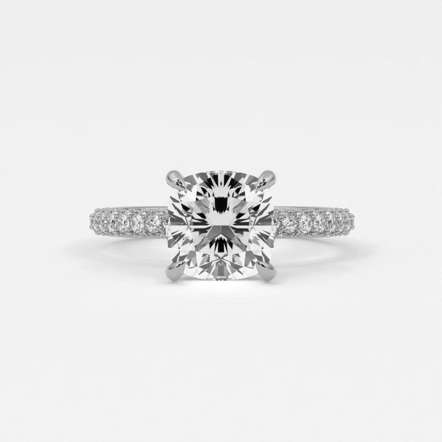 Rings Cushion Cut Diamond Engagement Rings, Lab Grown