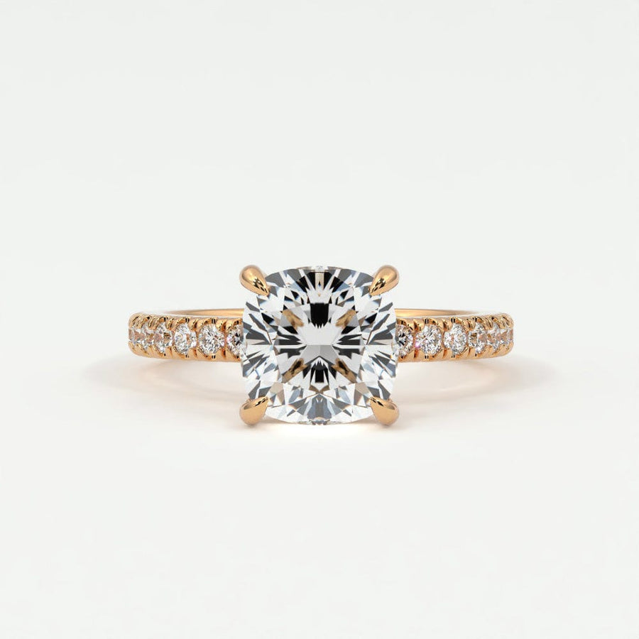 Rings Cushion Cut Diamond Engagement Rings, Lab Grown