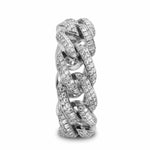 Rings Micro-Pave Open Cuban Link Diamond Eternity Band