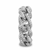 Rings Micro-Pave Open Cuban Link Diamond Eternity Band