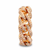 Rings Micro-Pave Open Cuban Link Diamond Eternity Band