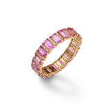 Rings Pink Sapphire and Diamond Eternity Ring