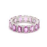 Rings Pink Sapphire and Diamond Eternity Ring