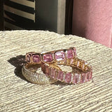 Rings Pink Sapphire Bezel Sideways Set Eternity Ring