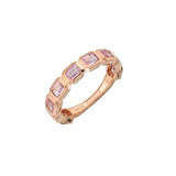 Rings Pink Sapphire Bezel Sideways Set Eternity Ring