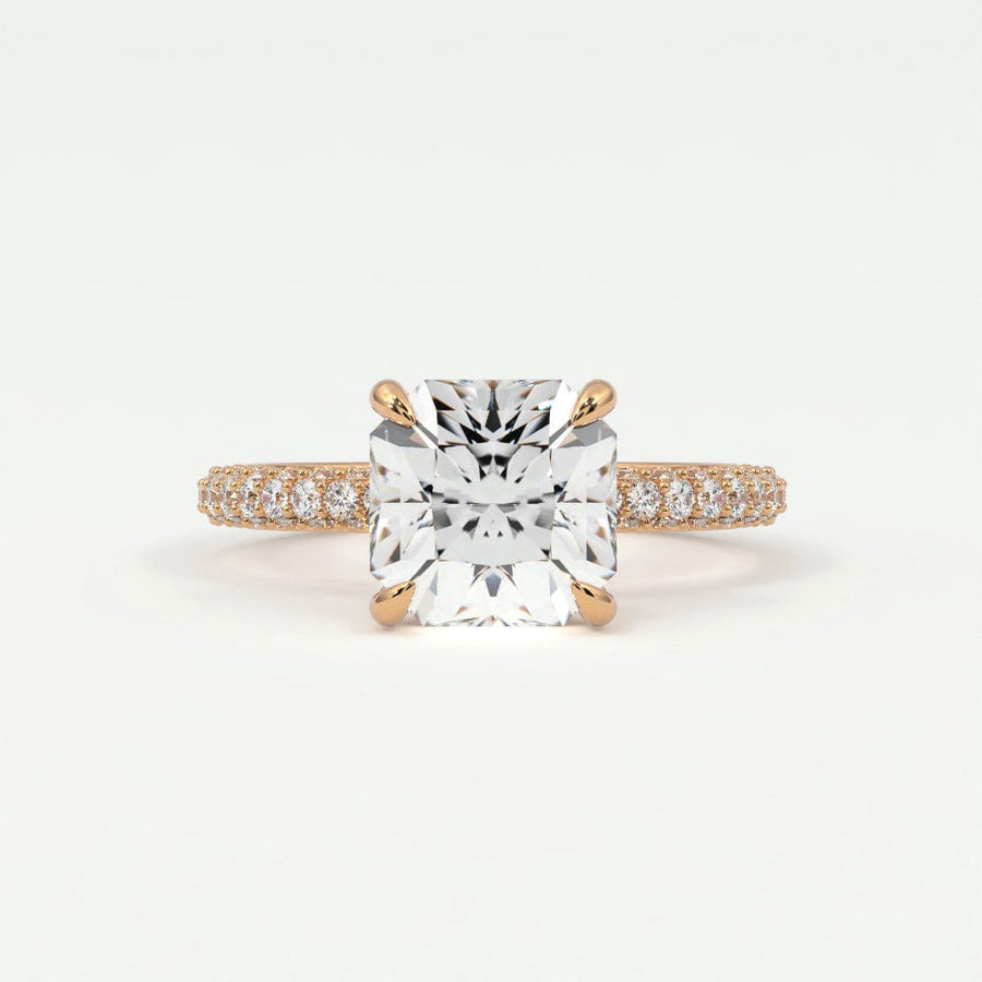 Rings Square Radiant Cut Diamond Engagement Rings, Lab Grown