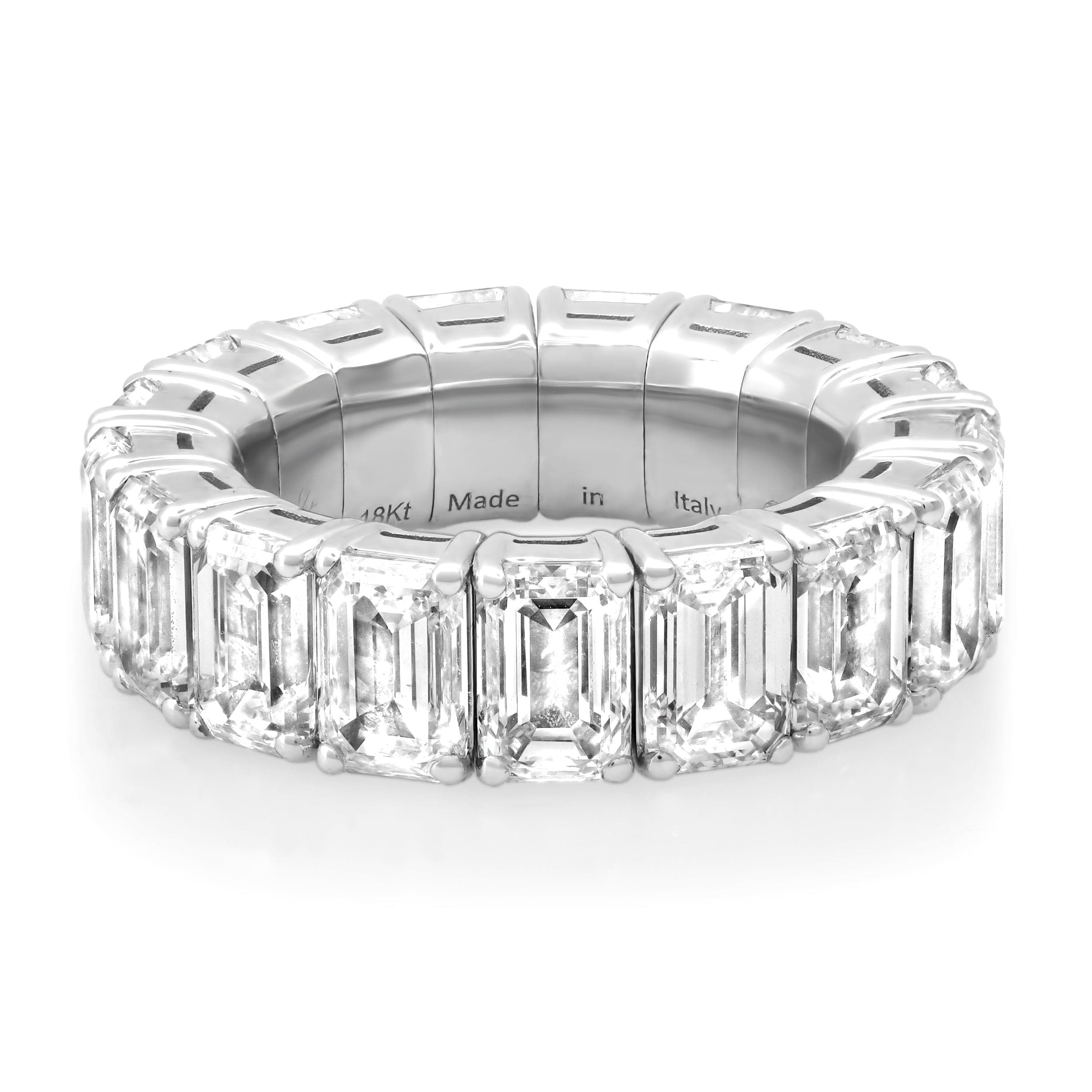 Rings Stretch & Stack Emerald Cut Diamond Eternity Rings, Lab Grown Diamonds