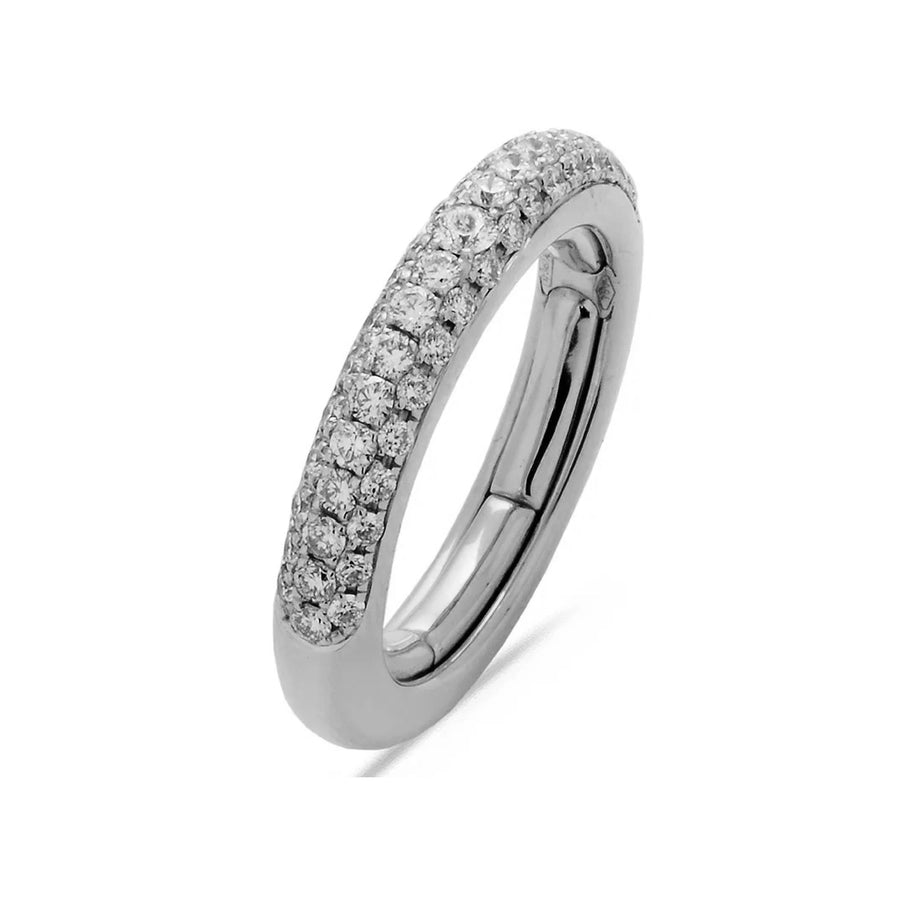 18K Gold Pave Diamond Stretch Ring